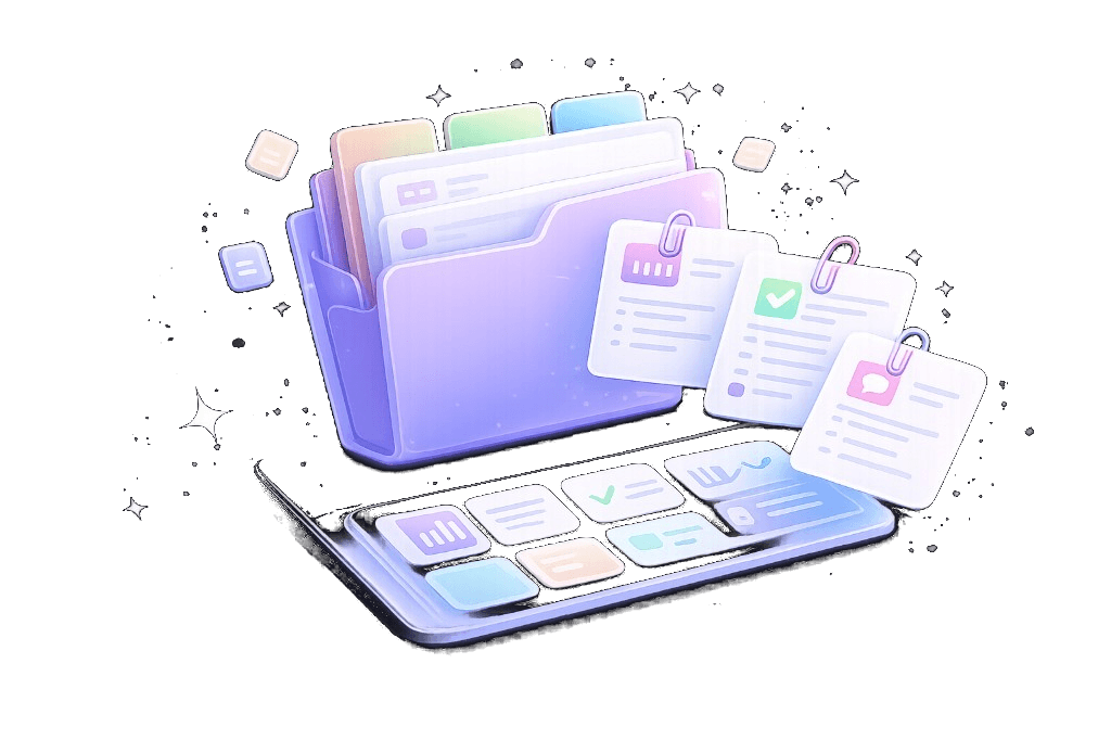 Organized notes and topic folders
